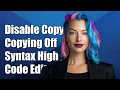 How to Disable Copying with Syntax Highlighting in Code Editors