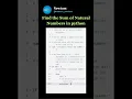 Find the Sum of Natural Numbers in Python