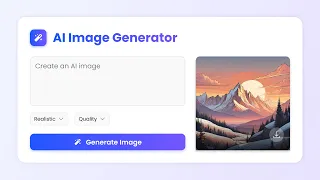 Build a Text to Image Generator Using HTML CSS JavaScript Free AI Image Generator API Tutorial