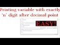 Python Tutorial Variable with n digit after decimal point in Python