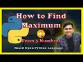 Python Program to Find Greatest of 3 numbers Tutorial-21
