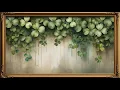 Elegant Shamrocks Aesthetic 4K Framed TV Art St Patrick s Day Decor 2 Hour Loop