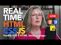 LIVE HTML Landing Page Real-time Vanilla CSS Part 5