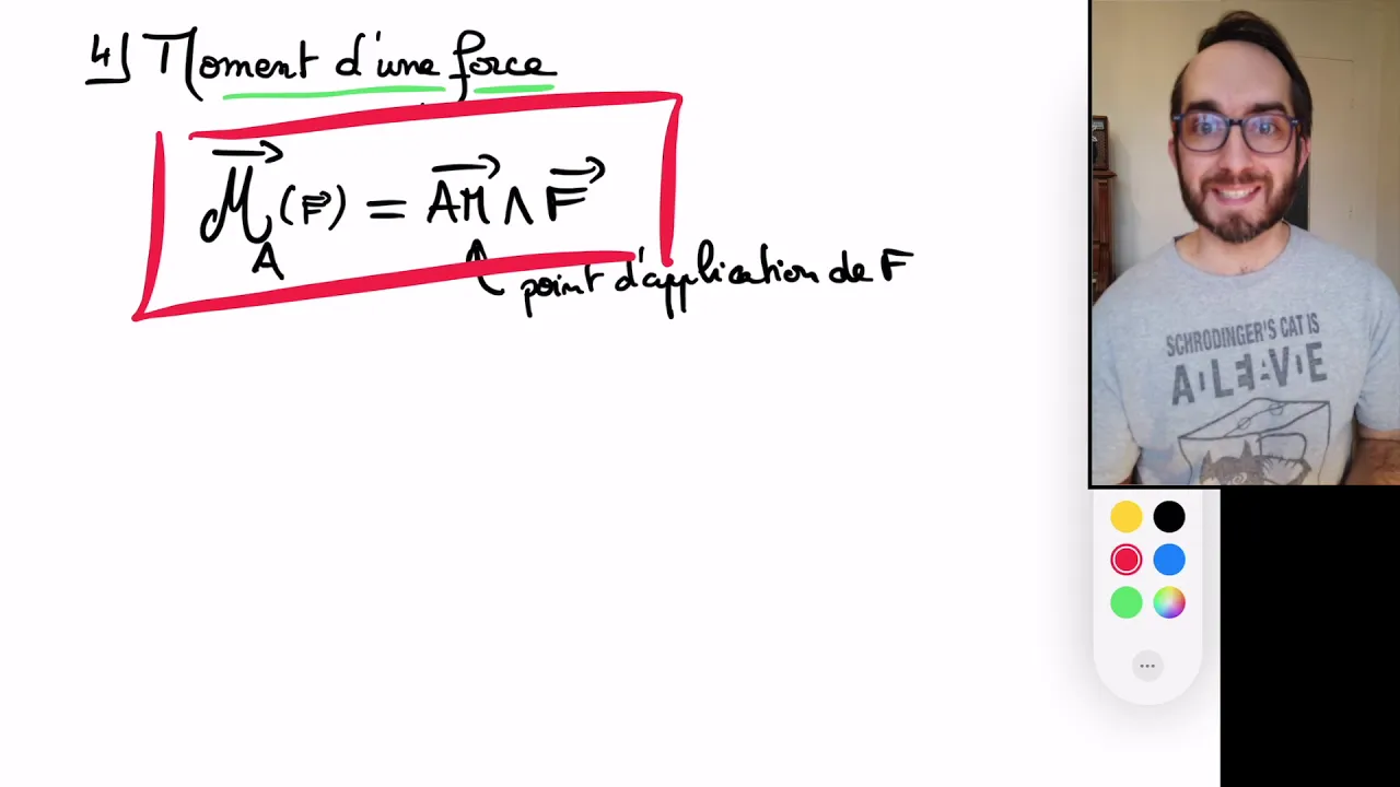 M6, parties I.4 à I.7, moment d'une force, couple, liaison pivot, moteur et frein