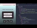 Age calculator in HTML CSS and JavaScript