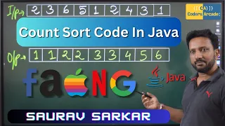 Implementation of Count Sort in Java Data Structures Algorithms Placements