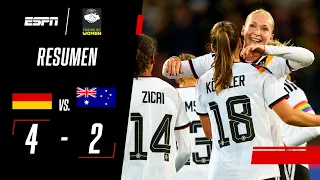 DOBLETE DE KOSSLER Y VICTORIA AMISTOSA DE ALEMANIA | Germany W 4-2 Australia W | RESUMEN