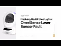 Flashing Red Blue Lights OmniSense Laser Sensor Fault Litter-Robot 4