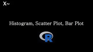 Histogram scatter plot and bar plot in R