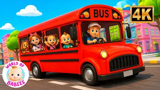 Wheels on the Bus Go Round and Round | Nursery Rhymes & Kids Songs | World of Babies
