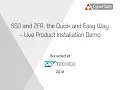 SAP SSO and 2FA the Quick and Easy Way - Live Product Installation and Demo