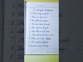 Cursive Writing Practice 10 Simple Sentences for Beginners English cursive handwriting practice