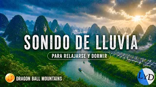 Sonido de LLUVIA RELAJANTE para DORMIR 🌧️ Paseo por Montañas de Dragon Ball en Guilin, China🇨🇳Río Li