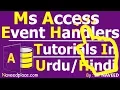 MsAccess Tutorial In Event Handlers