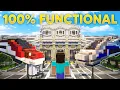 I made a working Train Station in Minecraft