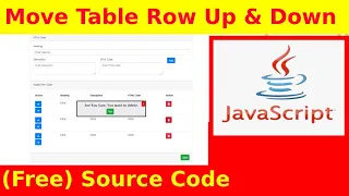 Ep84 - Remove or Move Table Row UP Down by Drag or by Button Click