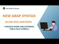 New ABAP syntax inline declarations