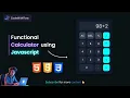Build a Functional Calculator Using HTML CSS JavaScript Beginner Friendly Tutorial