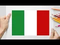 How To Draw Italy Flag - Easy Drawings and Coloring