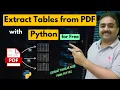 How to Extract Tables from PDF with Python Extract Tabular Data from PDF