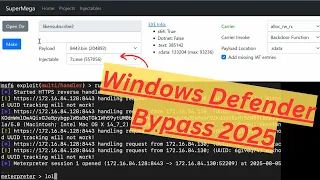 Cyber Security - Bypass Windows Defender with SuperMega Stealthy Shellcode Injector Backdoor