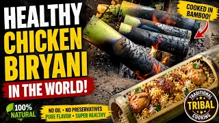 HEALTHIEST CHICKEN BIRYANI IN THE WORLD 🔥 Bamboo Chicken Biryani Street Food