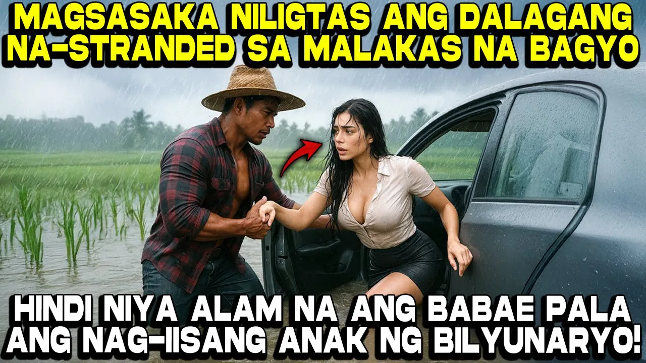 Outline Video Magsasaka Niligtas ang Dalagang Stranded sa Malakas na Bagyo, Pero...