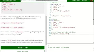 Basic JavaScript Updating Object Properties free code camp Dani