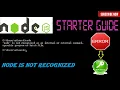 Node is not recognized as internal or external command operable program or batch file VS Code