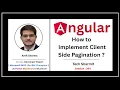 Client Side Pagination Using GET API in Angular API in Angular Angular Tutorial Ep-364