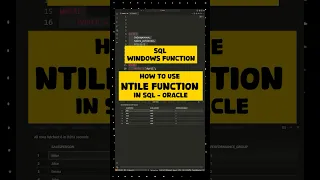 How To Use SQL WINDOWS FUNCTION NTILE Analyze Sales Performance