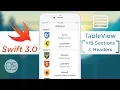 TableView - XIB Sections Headers Swift 3