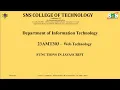 Leacture on Introduction to Javascript SNS Institutions M Manikandan AP