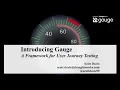 User Journey Testing using Gauge
