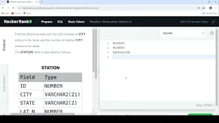 Weather Observation Station 4 HACKER RANK SQL SOLUTION SQL BASICS HACKER RANK SQL SOLUTION