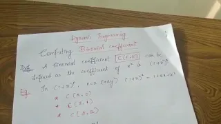 Binomial coefficient - Dynamic programming