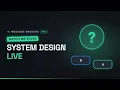 System Design Interview Live Design a Message Queue FAANG Walkthrough