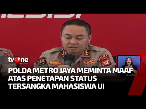 Polisi Akhirnya Cabut Status Mahasiswa UI sebagai Tersangka