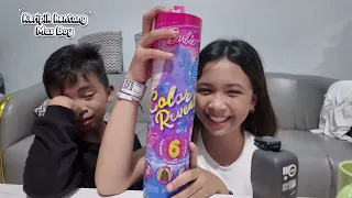 Kak ara dan Alvaro unboxing Barbie  #keripikkentangmasboy 