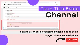 Solving Error dd is not defined when deleting cell in Jupyter Notebook in Windows
