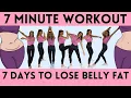 7 DAY CHALLENGE 7 MINUTE WORKOUT TO LOSE BELLY FAT - HOME WORKOUT TO LOSE INCHES Lucy Wyndham-Read