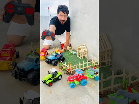 Mini Farm vs RC Monster Truck