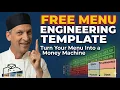Free Menu Engineering Excel Template Maximize Your Restaurant s Profitability