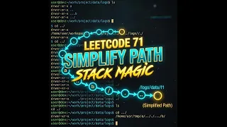 LeetCode 71 Simplify Path in less than 5 minutes Stack Algorithm