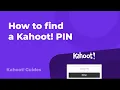 How to find a Kahoot PIN