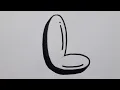 How To Draw Graffiti Bubble Letter L Easy Drawing Capital Letters For Beginners Art On Paper