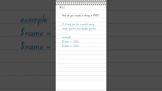 How to Create a String in PHP PHP Interview Question