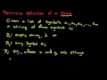 Recursive definition for a string