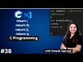 Return Statement in C Programming Functions in C Programming Part-2 C Programming Tutorial
