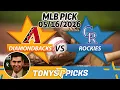 Arizona Diamondbacks vs Colorado Rockies Pick 26 MLB Pick Prediction